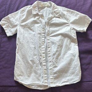 Kids boys White Short Sleeve Shirt H&M size 10-11